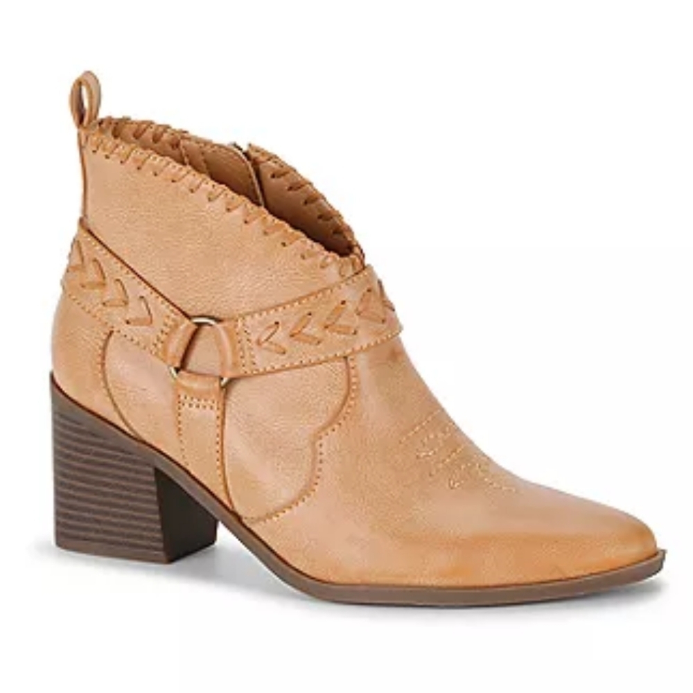 Frye and Co. Boho Faux Leather Palma Booties, Size 6